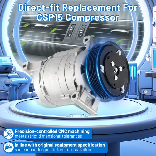New A/C AC Compressor w/ Clutch For 2012 Chevrolet Sonic L4 1.6L 1.8L CO 22258C - Foto 10 di 13