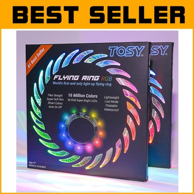 Lightweight Soft Frisbee - 16 Million Color RGB Flying Ring, Perfect for Parties