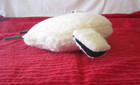 LAMB SHEEP Wood & PUSH Wool White & Black Folk Art Christmas Manger 11" x 18" — photo 6
