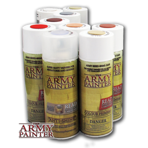 painter army miniatures spray paints varnishes primers various colors