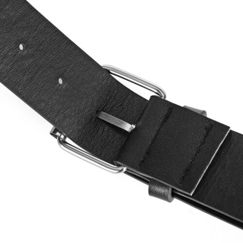 Rivet PU Leather Belt Wide Side Ins Jeans Decoration Punk Waist Belt Outdoor - Picture 5 of 16