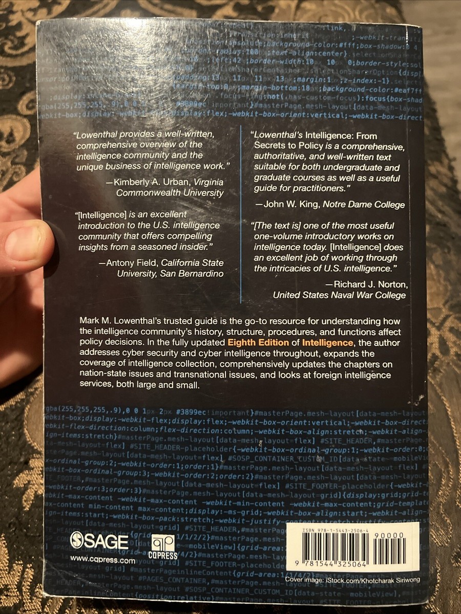 Intelligence : From Secrets to Policy by Mark M. Lowenthal (2019