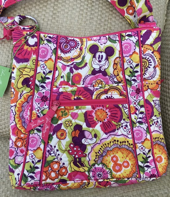 NWT VERA BRADLEY BOUNCING BLOOM MICKEY MINNIE MOUSE HIPSTER CROSSBODY