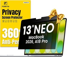 Black 360  Privacy Screen Shield for 2026 MacBook Neo 13" A18 Pro Chip A3404