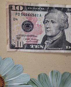 $10 Dollar Bill Fancy Serial Number 2017  – (56666582) Super Series of 6s