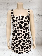 ZARA Studio White Polka Dot Sleeveless Mini Dress S