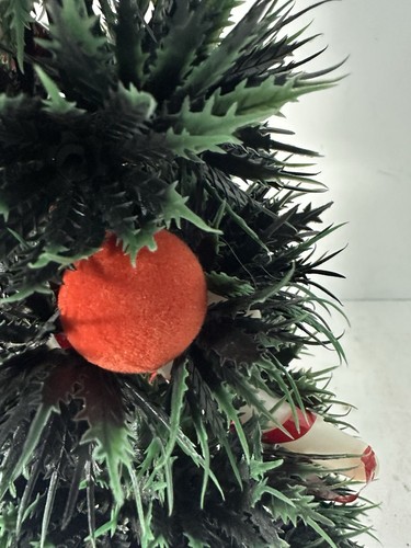 Vintage 50er MCM Weihnachten Mid Century 12 in Kunststoff Weihnachtsbaum mit Ständer - Bild 6 von 10