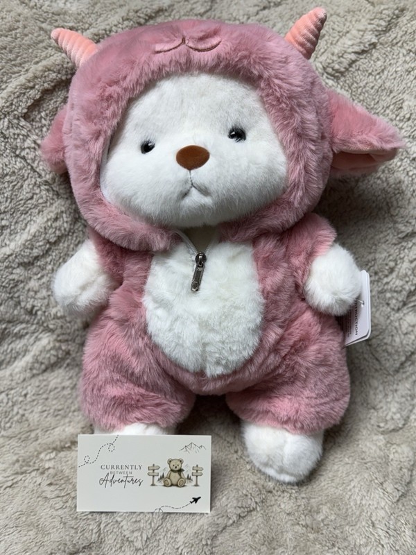 Rumi Life Bear Plush Pink Dragon Costume NWT Kawaii Stuffed Animal Collectible