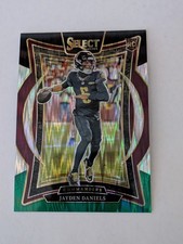 Jayden Daniels RC 2024 Panini Select Black & Green Prizm Shock Rookie #26