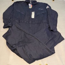 New Bulwark CLD4NV3 Navy FR Flame Fire Resistant Coverall Men 52-RG Arc-8261