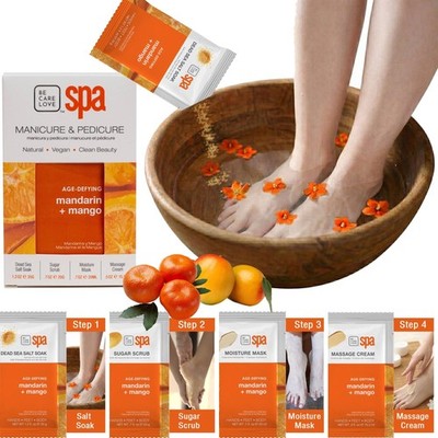 BCL Spa Mandarin + Mango Professional Pedicure Kit Foot Set   4-in-1 