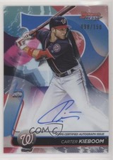 2020 Bowman's Best of Blue Refractor 98/150 Carter Kieboom #B20-CK Auto 0c6