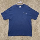 Vintage Harley Owners Group HOG Posse Ride T Shirt Mens Large Navy Blue Pocket
