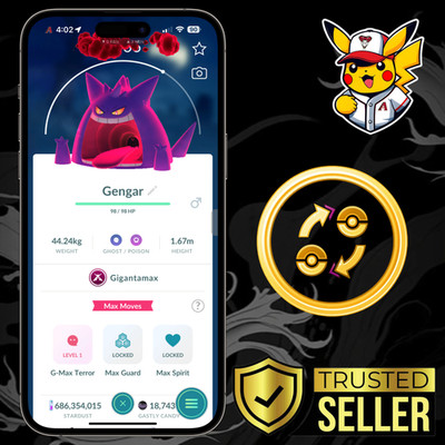 Pokémon Go | Non Shiny Gigantamax Gengar | Instant/Ultra Friends Trade |