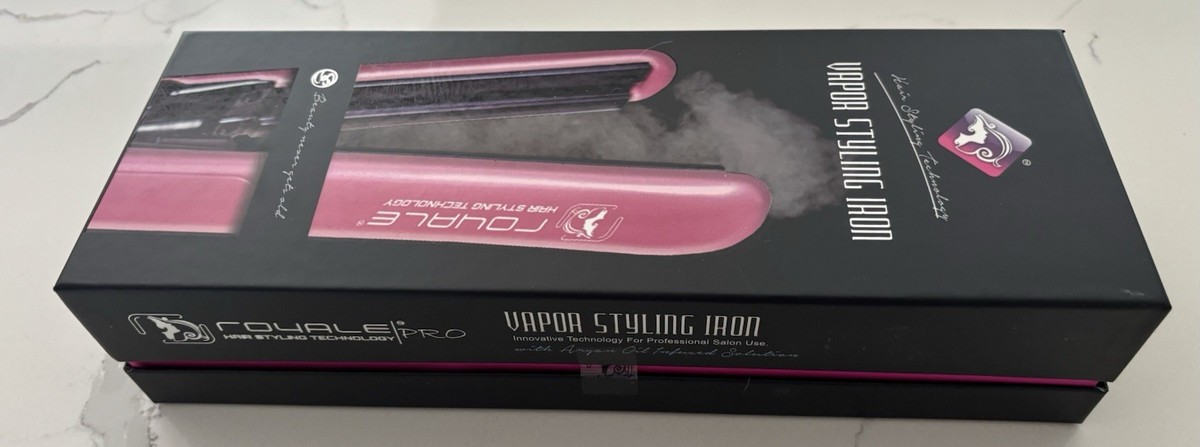 Royale Pro Vapor Pink Styling Iron- Brand New In Box-- Flat  display picture 1
