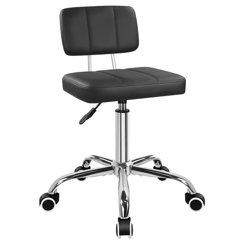 Simple Square Chair Simple Square Office Chair with Back 360 Swivel Stool Chair with Wheels ...