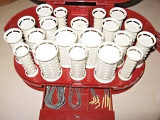 CLAIROL TRAVEL TIME SAVER INSTANT HEAT 20 HOT ROLLERS CURLERS CLIPS PTC-20