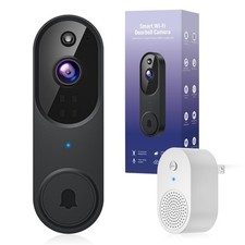 1080p Video Doorbell Camera Wireless with Chime, AI Human Detection, 2-Way Au...