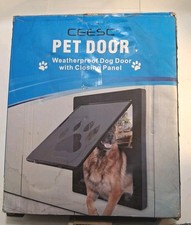 CEESC Medium Dog Door for Pets Up to 45 lb, Weatherproof Pet Door for Dogs Cats