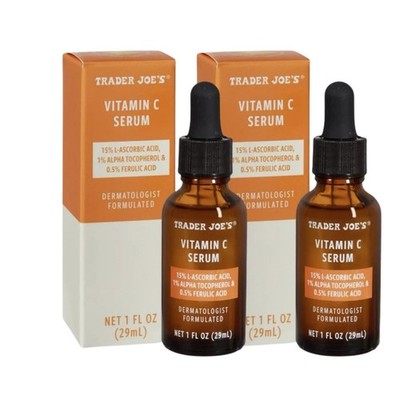 2 Pack Trader Joe's Vitamin C Serum 1 fl oz/29 mL