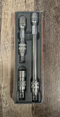 Snap On Tools303sxkl 3pc 1/2 Drive Quick Release Locking Extension Set New