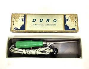 Vintage Duro Curling Iron Hair Curler, Original Box, c. 1930