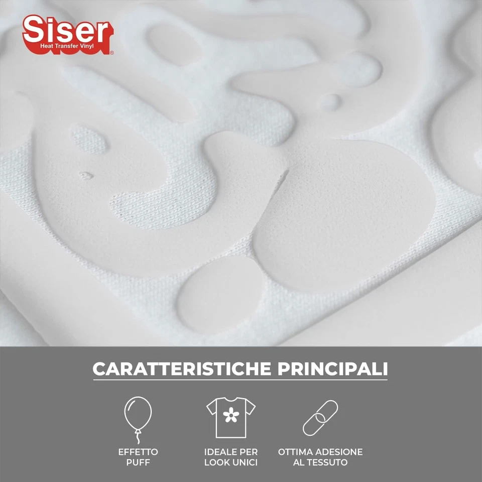 Easy Puff - Thermotransfer-Vinyl Weiß 50 x 30 cm Thermotransfer-Vinyl 3D-Effe... - Bild 2 von 4