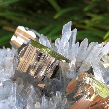 VERY FINE PERUVIAN QUARTZ CRYSTALS WITH PYRITE