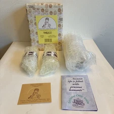 Enesco Precious Moments 3 Piece Lg Nativity Set 183954 Shepherd 2 Lambs 1982/MIB