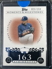 Santana, Johan - 2008 Moments & Milestones - Card #87 - Strikeouts 163 - 23/150