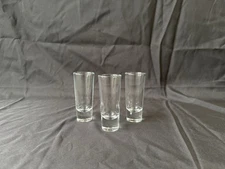 Vintage Crisa Double Shot Glass - Heavy Bottom 4 oz - Set Of 3 M3
