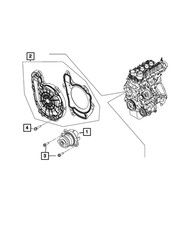 Genuine Mopar Water Pump 68490109aa Genuine Mopar Water Pump 68490109aa