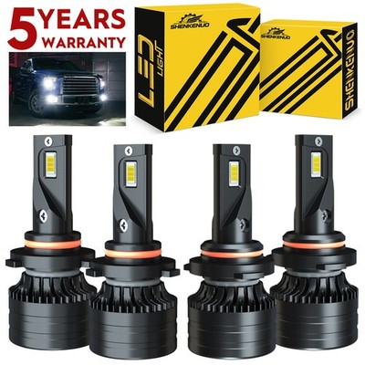 Combo 9005 9006 White LED Headlight For Acura Integra 1994-2001 Hi Lo 4 Bulb F5L