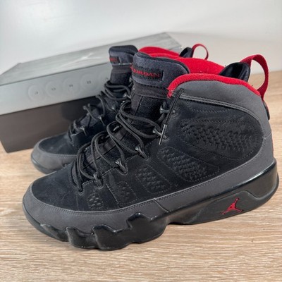 Air Jordan 9 Retro Mens Black/Varsity Red-Dark Charcoal 302370-005