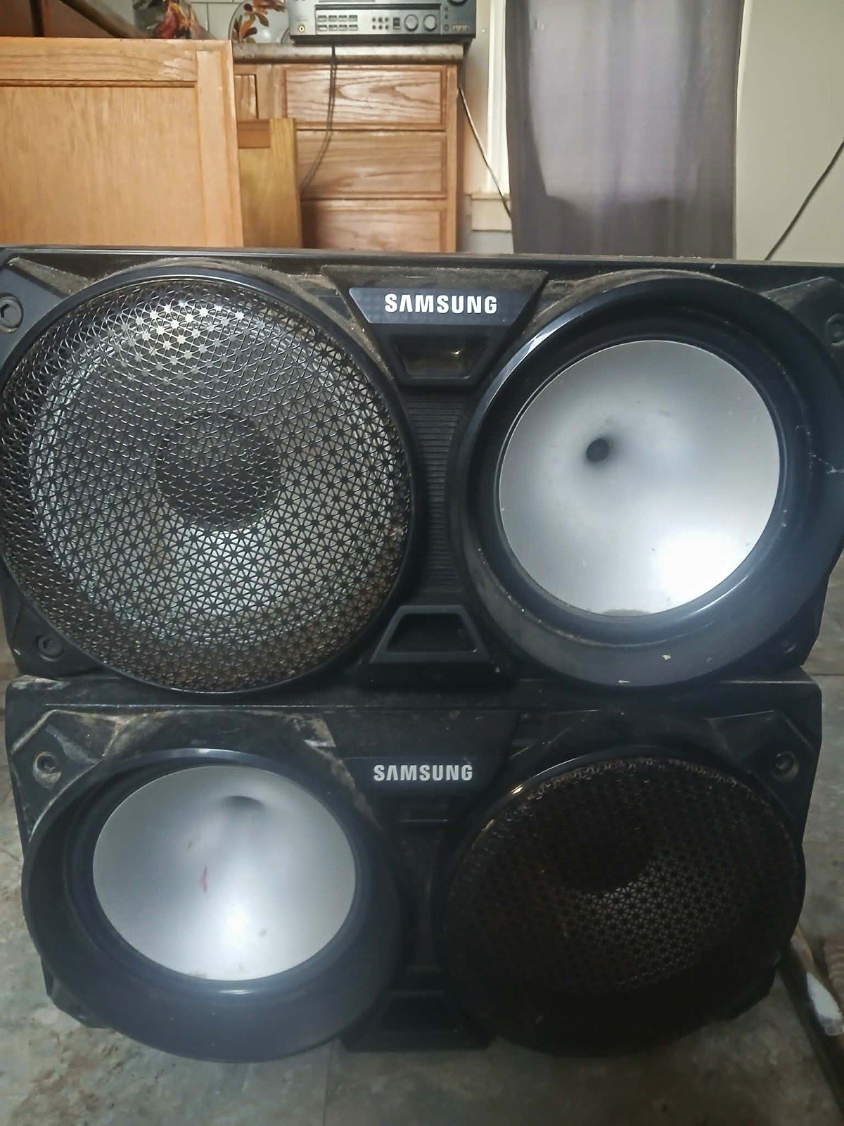 Samsung SWA-9500S Wired Speaker Lot of 3, Black Rectangular Home Audio