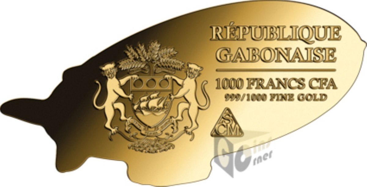 Zeppelin Shaped 1/1000 Oz 999 Gold Coin 3000 Francs Chad | eBay