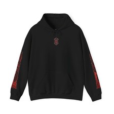 Black with Red Berserk hoodie | Black Pullover Sweatshirt