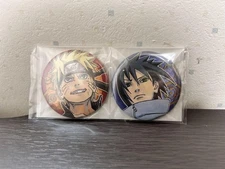 NARUTO Combi Set Can Badge Uchiha Sasuke Uzumaki Naruto