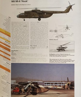 Mil Mi-6 Mi 6 Mi6 Hook Helicopter Picture Vintage Info Sheet Wall Art Decor  