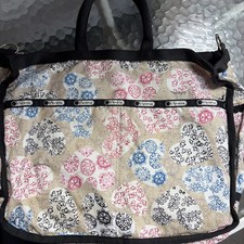 LeSportSac Zoo Cute Baby Travel Diaper Bag White/beige Weekender Messenger
