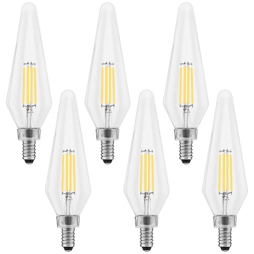 Luxrite E12 Candelabra LED Light Bulbs 60 Watt Equivalent, 5000K Bright... - Picture 1 of 7