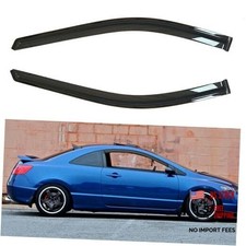 Original 2pcs Window Shade, Outside Mount Tape-On Rain For Civic Coupe 06-11