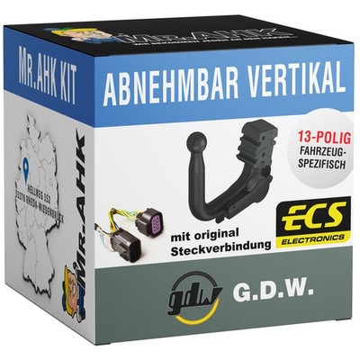 Anhängerkupplung Für Kia EV6 21-24 GDW vert. abnehmbar mit 13polig spezi.