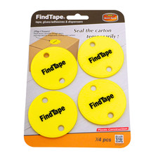 Excell Box Flap Closure ET-23731 : Box Flap Closure / 4-pack Yellow/FindTape
