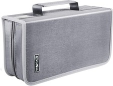 DVD/CD Case Organizer - 160 Capacity Holder, Portable Wallet Binder for Home 