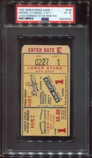 1952 World Series Game 1 Jackie Robinson WS First HR #1 Ticket Stub PSA 4 Rare!!