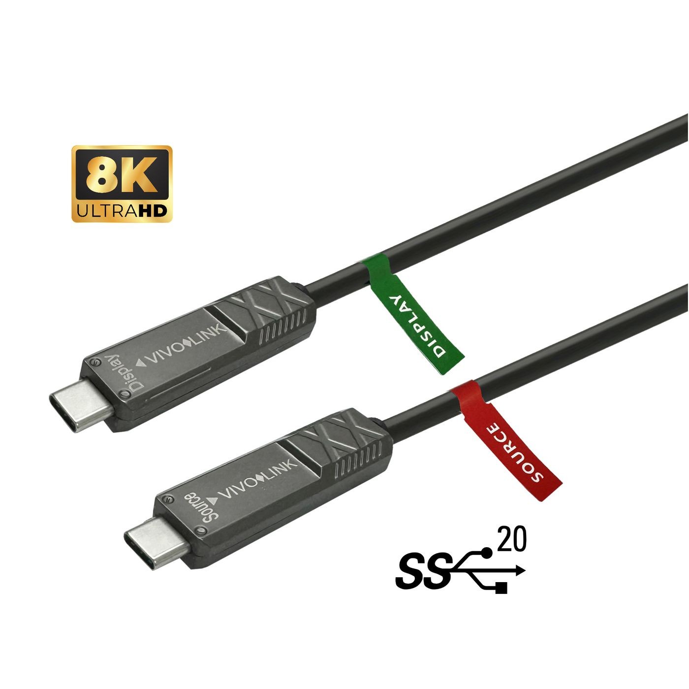 Vivolink PROUSBCMM15OP USB-C to USB-C Cable 15m - Image 2