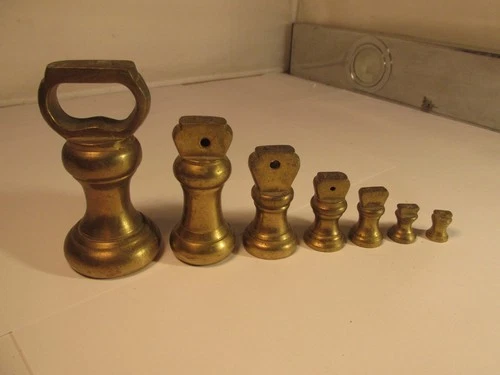 set of brass weights