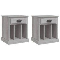 Nachttische2Er Set Grau Sonoma 43X36X50 Cm Nachtkonsole Nachtschrank