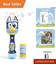 Interactive Bluey Light Sound Bubble Wand with Non-Toxic Bubble Solution